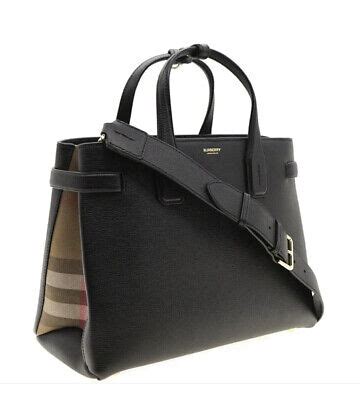 burberry 80685491|Burberry Banner Bag Shoulder Strap Tote Handbag Black .